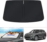 Custom Fit Windshield Sun Shade for 2016 2017 2018 2019 2020 2021 2022 BMW X1 F48 Accessories Sunshade Foldable Window Sun Visor Protector Blocks UV Rays Keep Your Car Cooler