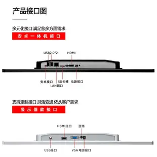 19-27寸工業觸控平板一體機電腦觸摸屏立壁掛 嵌入式顯示器全密封