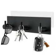 Key Holder Wall Mount Organizer Hanger Black Metal Self Adhesive Rack Rail Hooks