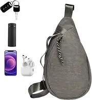 [Generic] Mens Shoulder Bag,Adjustable Straps Multi-Pocket Running Chest Pack | Running Belt Bag Fashion Phone Holder for Commuting Traveling