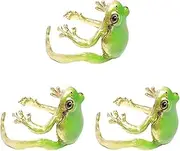[Generic] 3Pcs Tree Frog Ring, Cool Adjustable Tree Frog Ring, Frog Open Ring, Novelty Animal Resin Finger Ring, Handmade Tree Frog Shaped Jewelry, Frogs Shaped Delicate Frog Ring Jewelry For Adults & Kids