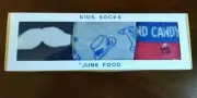 Socks kids size 9-2 1/2 by Junk Food Monopoly mustache Candyland NEW
