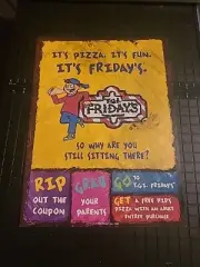 TGI Fridays Restaurant Print Ad 8x11 Great To Frame