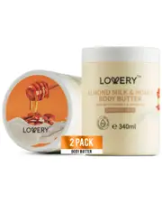 Lovery Almond Milk & Honey Whipped Body Butter, 2Pack Ultra Hydrating Body Cream