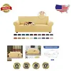 Elegant Stretch Couch Protector for 3 Cushion Sofas 79"-94" - Machine Washable