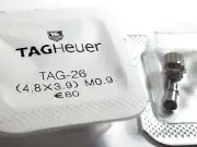 Tag Heuer screwdown crown WHITE 4.8x3.9mm NEW with Tags (M0.9) Tag-26 with tube