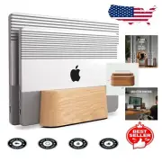 Sleek Solid Oak Adjustable Laptop Holder - Eco-Friendly & Durable Design