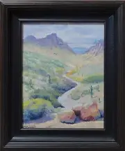Original Art Arizona Mountain Framed Landscape Listed Artist Scottsdale AZ