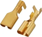 BIZOCA 20/50/100/200 Pcs 6.3mm Flat Spring Pluggable Cold Press Switch Wireing Terminal 1500-0080 DJ626-6.3A DJ626-6.3B DJ626-6.3C(20 pcs)