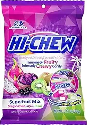 HI-CHEW Superfruit Mix, 3.17 Ounce, 6 Pieces, Gluten-Free, Made with Natural and Artificial Fruit Flavors