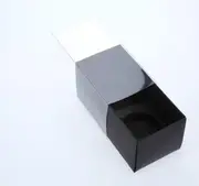 2 Regular Cupcake Boxes with Clear Slide Cover - Black Designer Range