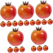 5sets Desktop Fake Pomegranate Simulation Pomegranate Decor Photo Prop Home Decor 4pcs*5
