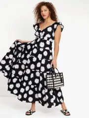 Pom pom Floral Smocked Dress
