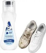 [Generic] White Sneaker Cleaner - Portable Stain Remover Multifunctional for Sneakers - 3.38 Oz Brush Head Cleaning Cream Gel, Gentle On Sports Shoes, Canvas Shoes