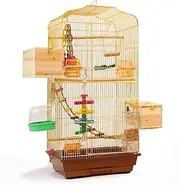Bird Supplies Wire Large Bird Cage Parrot Emblem Bird Cage Large Steel Cage Can Be Hung Shell Bird Tent Nest Suitable for Indoor and Outdoor Placement Bird Playground