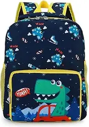 [TOMVAES] Children Dinosaur Bookbags with Safety Material, Cartoon Patterned Backpack, Toddler School Backpack Bag, Large Capacity Kids Backpack, Preschool Backpack Bookbag Toddler Girls Boys School Bag