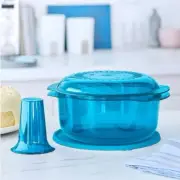 Tupperware *Brand New* STACK COOKER Sheer Teal 4 piece set (rep demo)