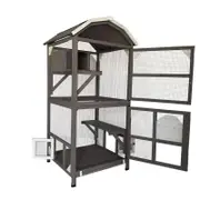 YES4PETS Pet Cat Bird Ferret Shelter Condo with Escape Door Wooden Kitten Cage House