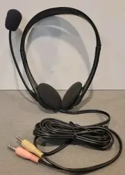 HS-GEN-B Stereo Communication Wired Headset w/ Microphone RCA Nuance Dragon cord