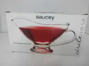 10 oz clear glass gravy boat circleware