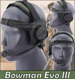 BOWMAN EVO III左右可調美式3代海豹特種兵單邊對講機戰術耳機黑