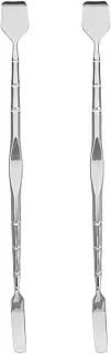 minkissy Pore Cleaning Tool, 2pcs Double Headed Blackhead Spatula Stainless Steel Facial Pore Cleaner Scraper Skin Scrubber Spatula Remover Blackhead Cleaning Tool