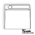 Tyvek Booklet Envelope, 9" x 12", Bright White w Kwik-Tak Peel & Seal
