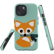 For iPhone 15 Case, Shielding Cover, Cute Brown Fox