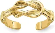 [JewelryWeb] 14k Yellow Gold Polished Love Knot toe ring-toe ring for Women