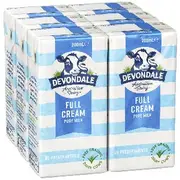 Devondale Full Cream UHT Milk 200mL 6 Pack