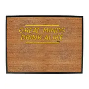 Alcohol Great Minds Drink Alike - Funny Novelty Doormat Man Cave Floor mat