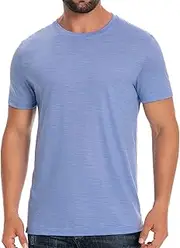[ACUSHLA] 100% Merino Wool T-Shirt Mens - Short Sleeve Undershirt Lightweight Thermal Base Layer Crew Neck Tank Tops S-XXL