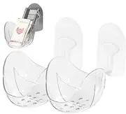 Makeup Puff Organizer - Transparent Beauty Sponge Case | 2x Multifunctional Bathroom Organizer, Cosmetic Holder for Home, Studio, Hotel