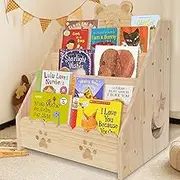 Stranthother Kids 5 Tier Bookshelf and Toy Organizer Montessori Bookshelf for Kids Magazine Rack Book Display Organizer Classroom Bookshelves for Kids Rooms,Bedroom,Playroom,Nursery Kids Furniture