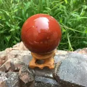 100-200g Natural red jasper quartz sphere crystal ball healing +stand 48-52mm1pc
