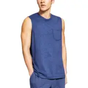 MSRP $25 SUN STONE Mens Pajama Sleepwear Sleep Shirt Navy Wash Size Medium