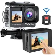 5K Ultra HD Action Camera – Dual Screen, WiFi, Waterproof, EIS, 30M Depth