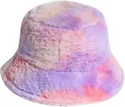 [Yannaky] Weave Visor Hat,Women's Hat Winter Knitted Plush Warm Non Positioning Tie Dyed Hat for Women Wide Brim Straw Hat Big Floppy Foldable Roll up Cap Beach Sun Hat UPF 50+ (Color : D, Size : One Size)