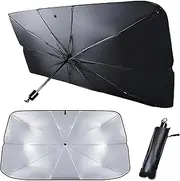 EZONEDEAL Umbrella Windshield Sun Shade Foldable Sun Visor Protector Full Front Window Shades, Car Windshield Sun Shade Umbrella, Foldable Car Umbrella Sunshade Cover UV Block for Car Window Shades