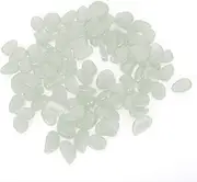 100Pcs Luminous Stones Glow in The Dark Garden Pebbles Rocks Path Patio Lawn Decoration(Clear)