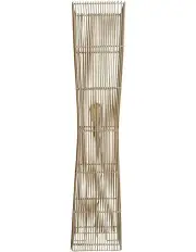 [Oriel Lighting] Jambi Rattan Cane Floor Lamp Brown