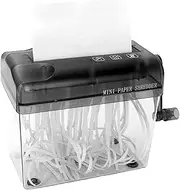 Hand Shredder Portable Paper Shredder Manual Document Shredder Paper Cutting Tool Office Desktop for Black