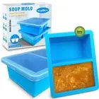 Extra-Large Silicone Freezing Tray with Lid, 1-Cup Freezer Tray for Soup, Sil...