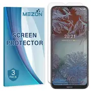 [3 Pack] Nokia G20 Ultra Clear Screen Protector Film by MEZON – Case Friendly, Shock Absorption (Nokia G20, Clear)