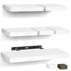 Floating Shelves White for Wall Set of 6, Wood White Hanging Corner Shelf,