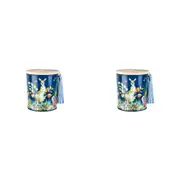 2x Australiana 300g Vanilla Scented Candle w/ Wood Lid & Tassel Decor Kangaroo