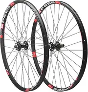 xinyee Mountain Bike Wheelset 26/27.5/29 Inch 5 Bearing Boost 120 Sound Drum Axle Quick Release Disc Brake Black Quick Release Version Compatible with Tubeless 1 Pair