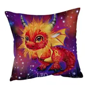 Cute Fantasy Art Leo Lil Dragon Cushion Cover
