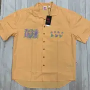 Quiksilver x Stranger Things The Mike Short Sleeve Shirt Orange Mens Medium