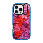 iPhone 16 Pro Impact Ring Stand Case MagSafe Compatible Magenta Garden Floral